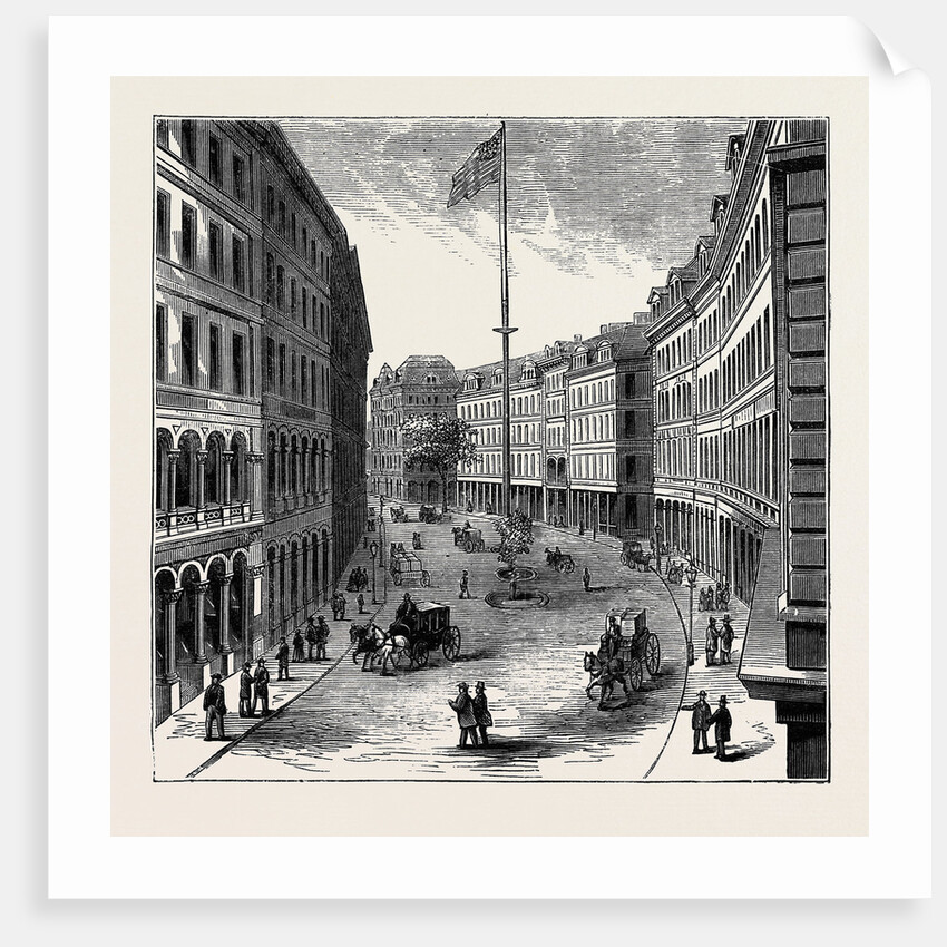 Views and Public Buildings in the City of Boston: View of Franklin Street by Anonymous