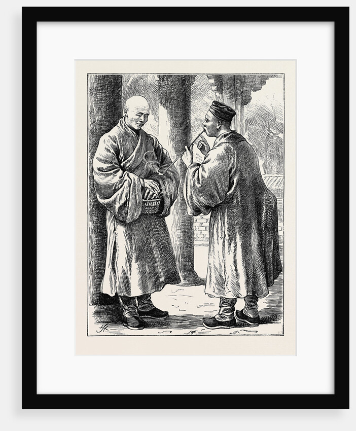 Life in China: Monks with Hand-Furnaces by Anonymous