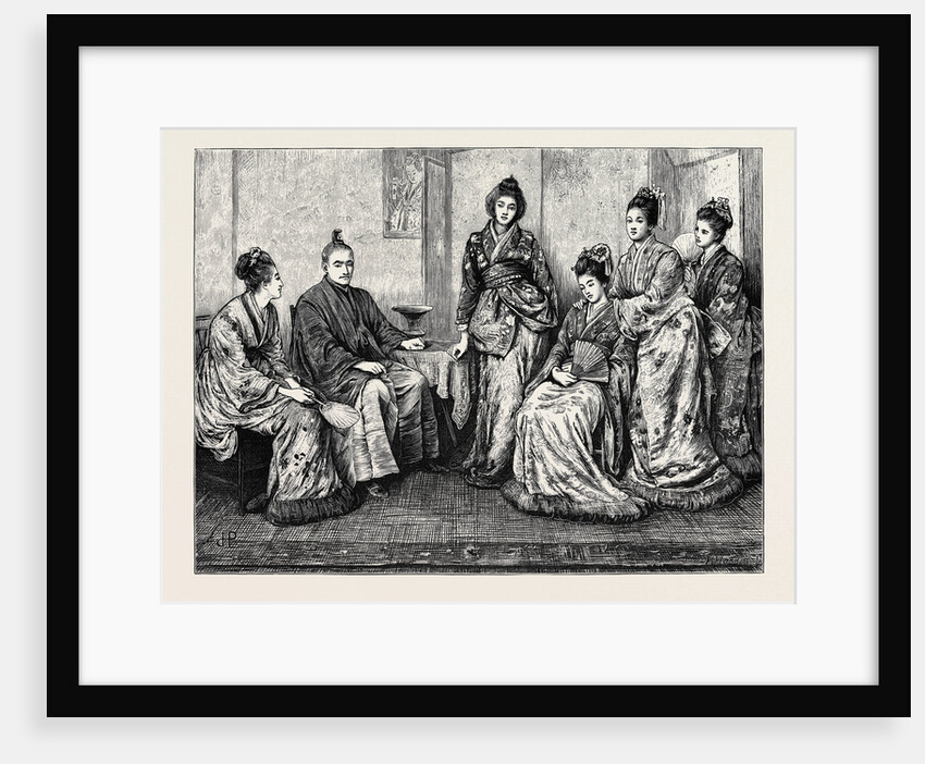 His Excellency Iwakura, the Japanese Ambassador, and the Ladies of the Japanese Embassy by Anonymous