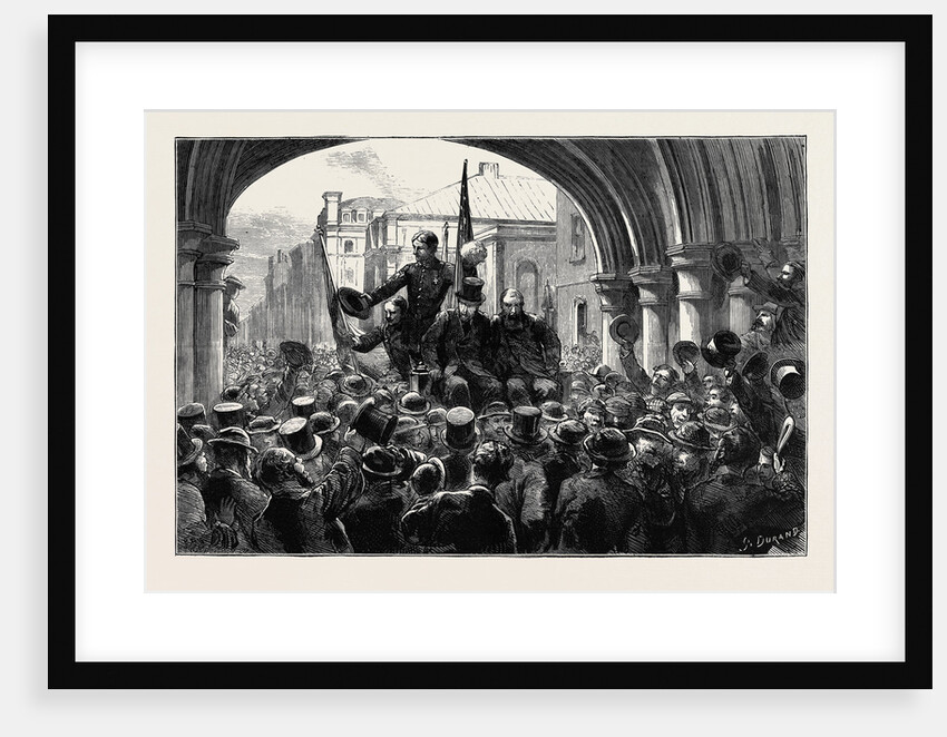 Arrival of Colour-Sergeant Bates at the Guildhall by Anonymous