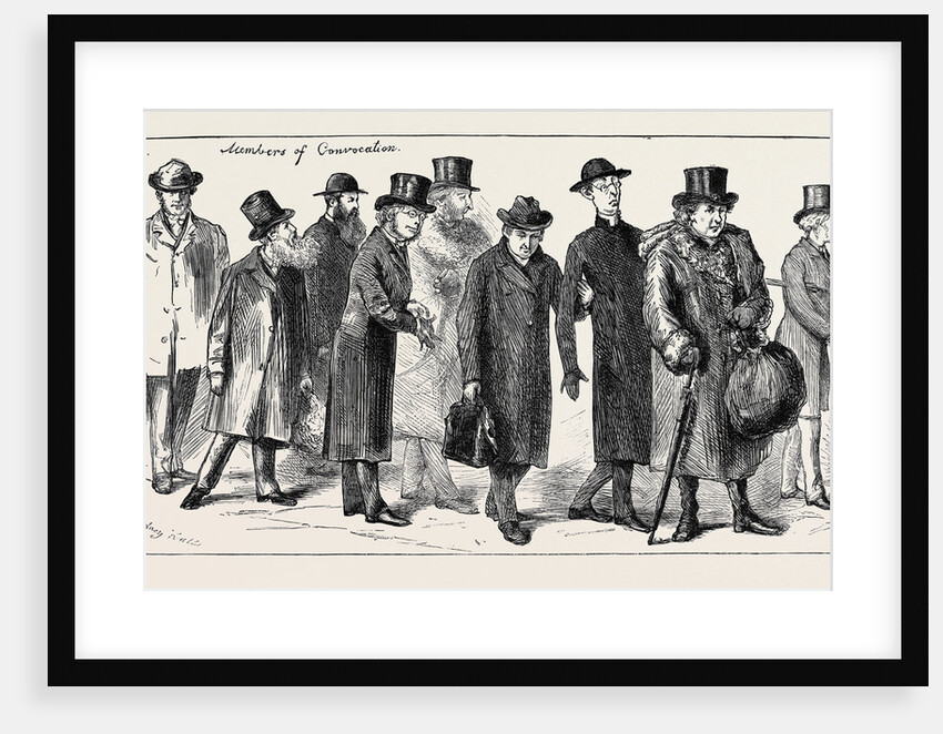 The Election of Dean Stanley As Select Preacher at Oxford: Members of Convocation Going to Vote, on the Platform of the Railway Station by Anonymous