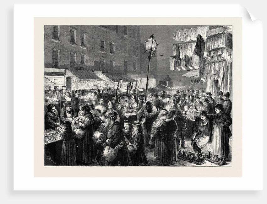 The London Poor at Their Christmas Marketing by Anonymous