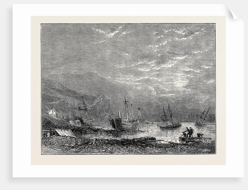 The Hurricane at Plymouth: View in Batten Bay the Evening after the Gale by Anonymous