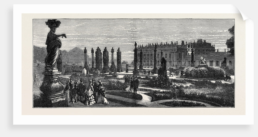 The Prince and Princess of Wales at Chatsworth: The French Garden by Anonymous