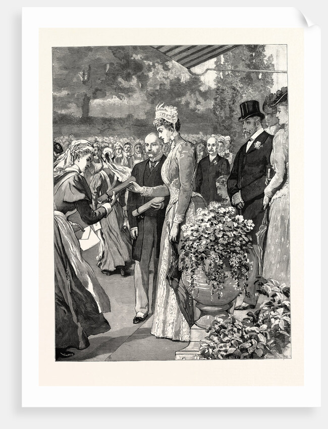 The Royal National Pension Fund for Nurses: T.R.H. The Prince and Princess of Wales Presenting Certificates to the Second Thousand Nurses at Marlboro' House by Anonymous