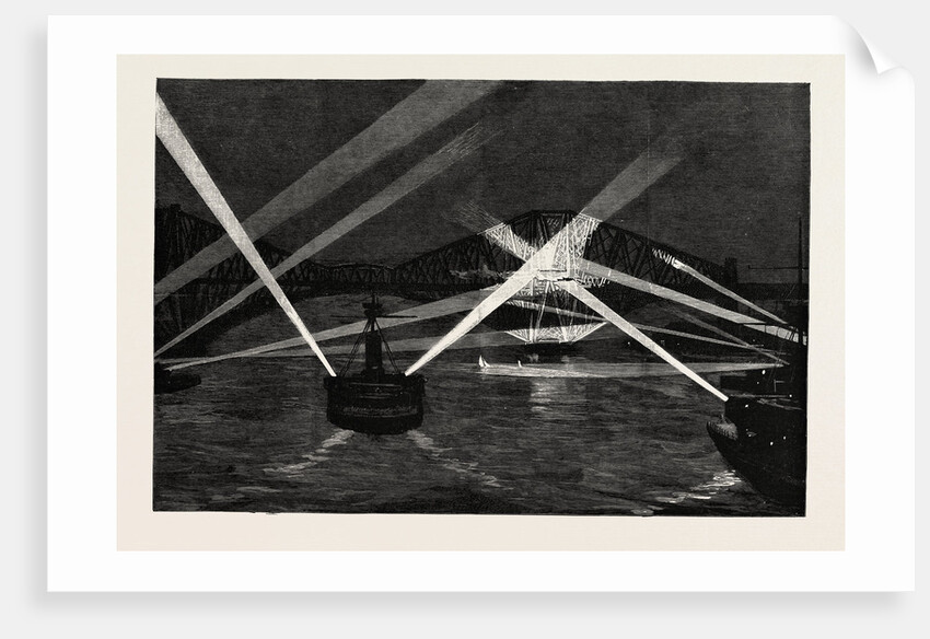 The Naval Manoeuvres, with the Northern Fleet: The Ships Searching the Forth Bridge with the Electric Light by Anonymous