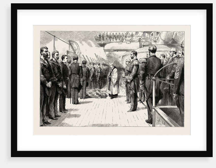 The Naval Manoeuvres, with the Northern Fleet: A Man-of-War Funeral at Sea by Anonymous