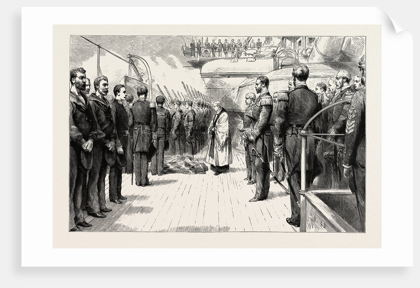 The Naval Manoeuvres, with the Northern Fleet: A Man-of-War Funeral at Sea by Anonymous