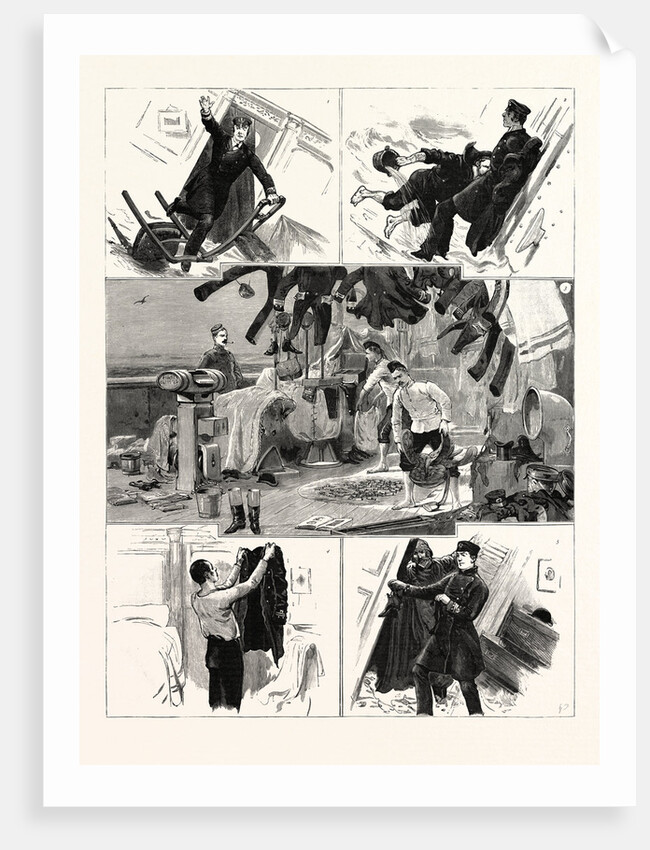 The Naval Manoeuvres, H.M.S. Lurcher Ships a Sea by Anonymous