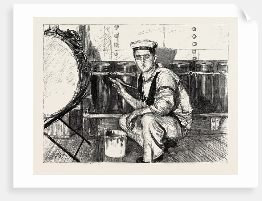 The Visit of the French Fleet: Preparations for the French: Polishing Up the Shells by Anonymous