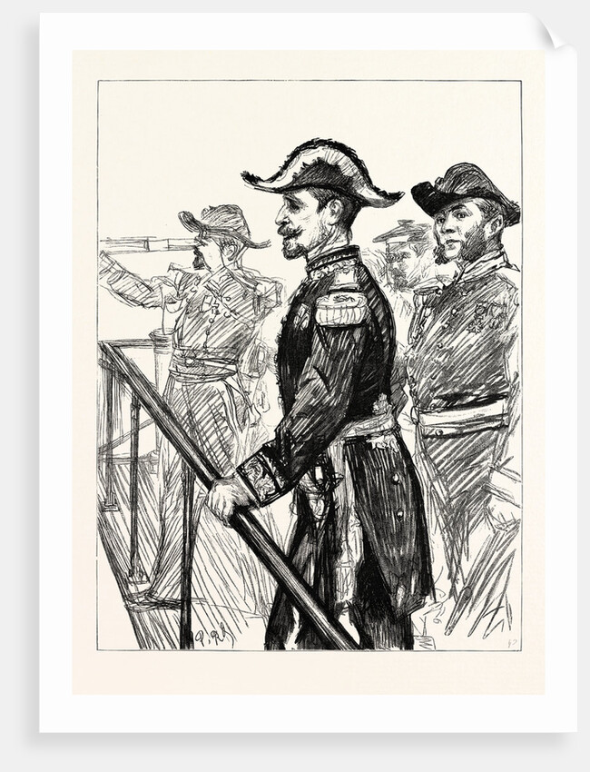 The Visit of the French Fleet: Admiral Gervais on the Bridge of the Marengo by Anonymous