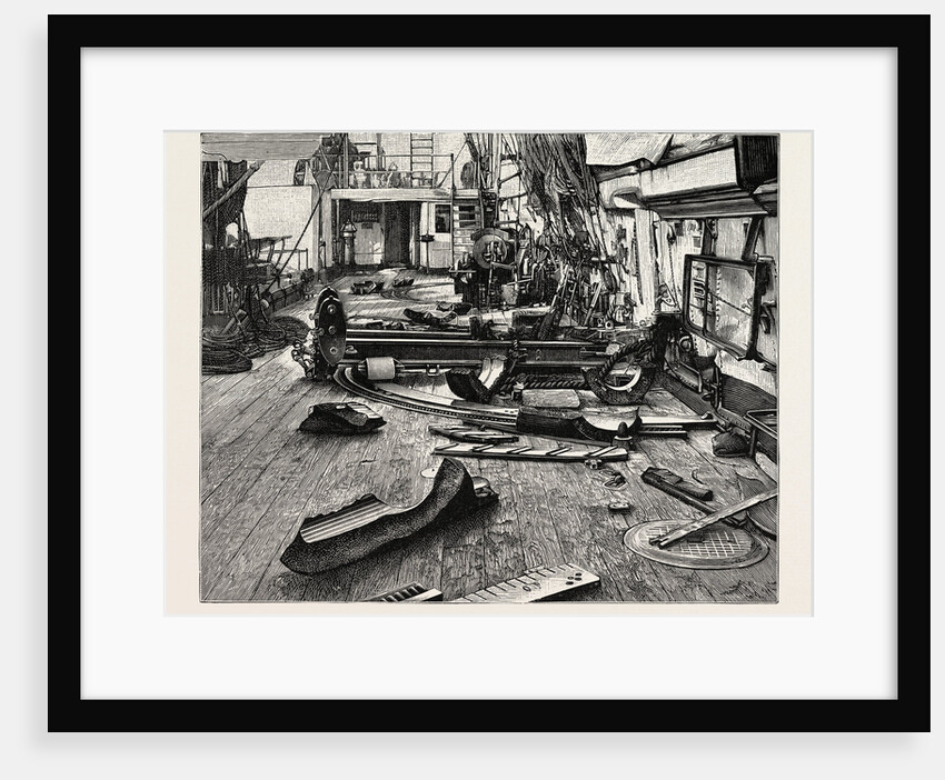 The Bursting of a Gun on H.M.S. Cordelia: Scene of the Accident on Upper Deck by Anonymous