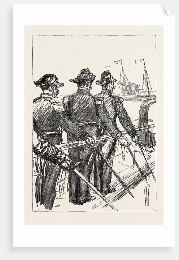 The Visit of the French Fleet: French Officers Saluting H.M. The Queen by Anonymous