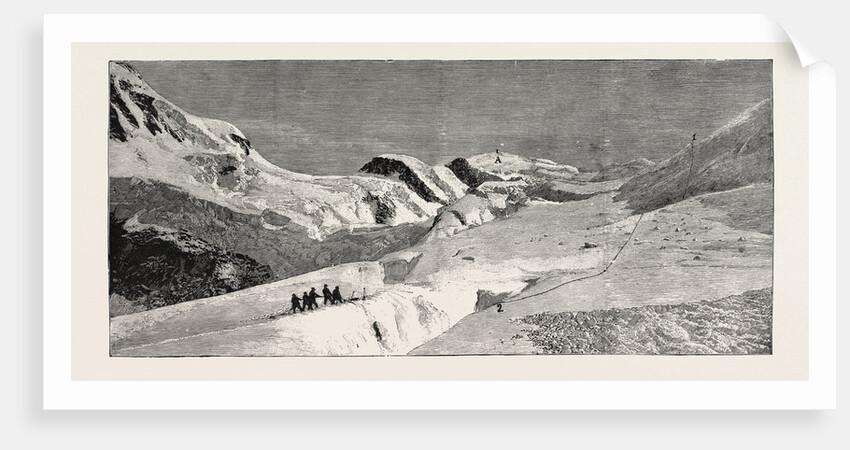 The Fatal Accident on Mont Blanc: Descent of a Guide Into the Crevasse 105 Feet Deep in Search of the Bodies of Herr Rothe and the Guide Michel Simond by Anonymous