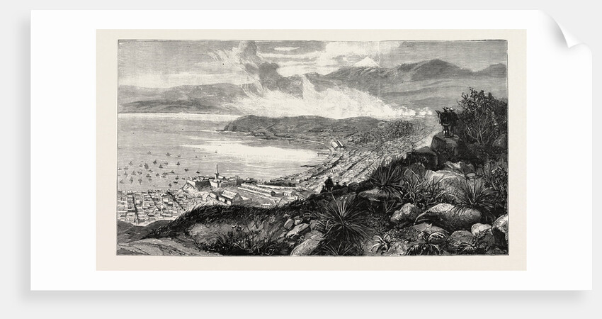 Valparaiso from the Hills South-East of the City: The Battlefield of Vina Del Mar is Just behind the Headland in the Centre of the Bay by Anonymous