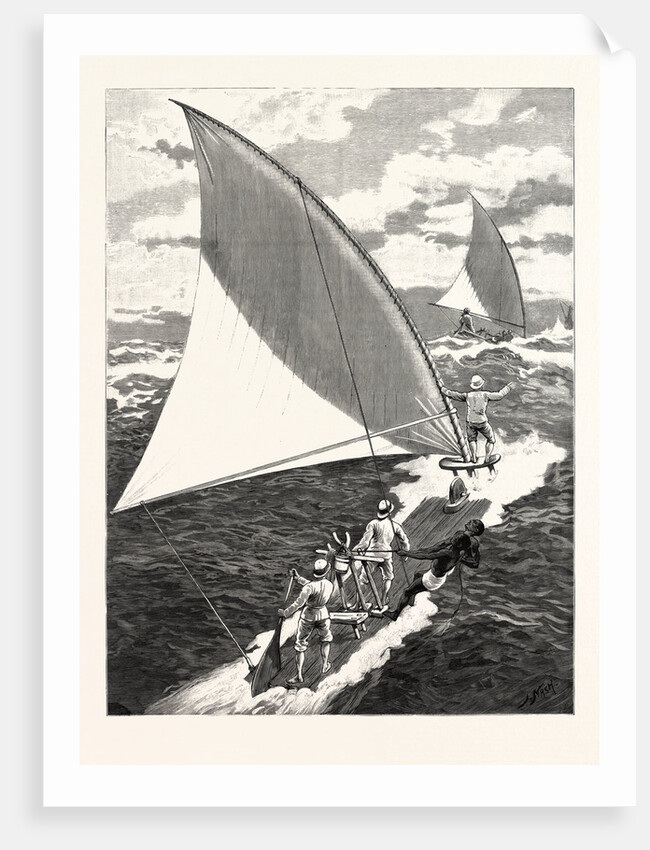 A Jangada Race on the Coast of Northern Brazil by Anonymous