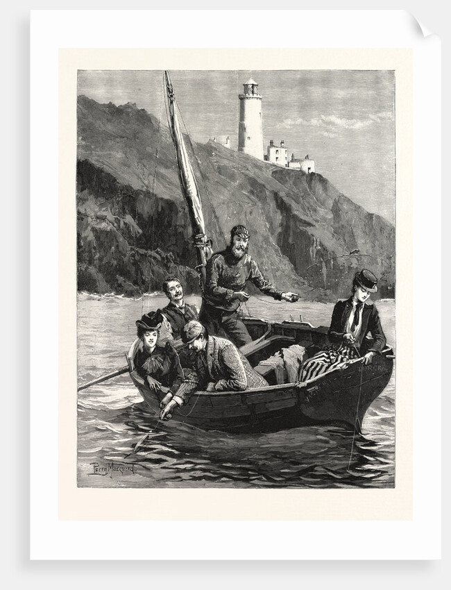 The Holiday Season, Fishing Off the Start Light House by Anonymous
