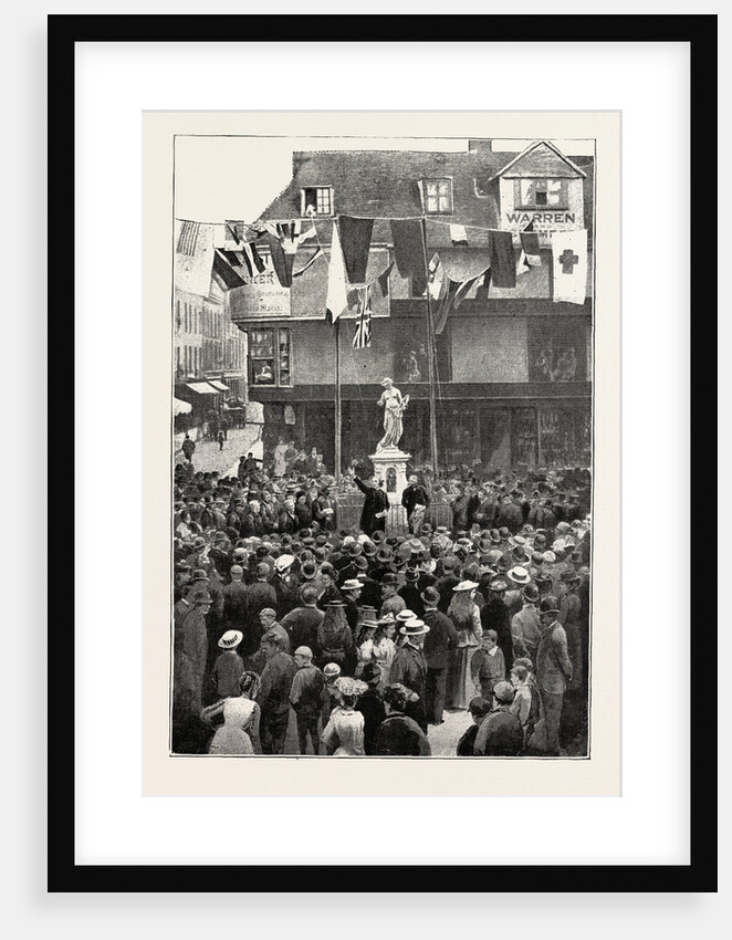 The Unveiling of the Marlowe Memorial at Canterbury: Mr. Henry Irving Delivering His Address by Anonymous