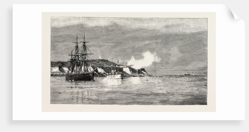 The Civil War in Chili: Forts Valdivia and Yerbas Buenas, at Valparaiso, Firing on the Rebel Congressional Esmeralda by Anonymous