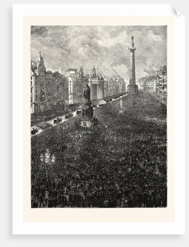 The Funeral of Mr. C.S. Parnell: The Procession Passing Through Sackville Street, Dublin by Anonymous