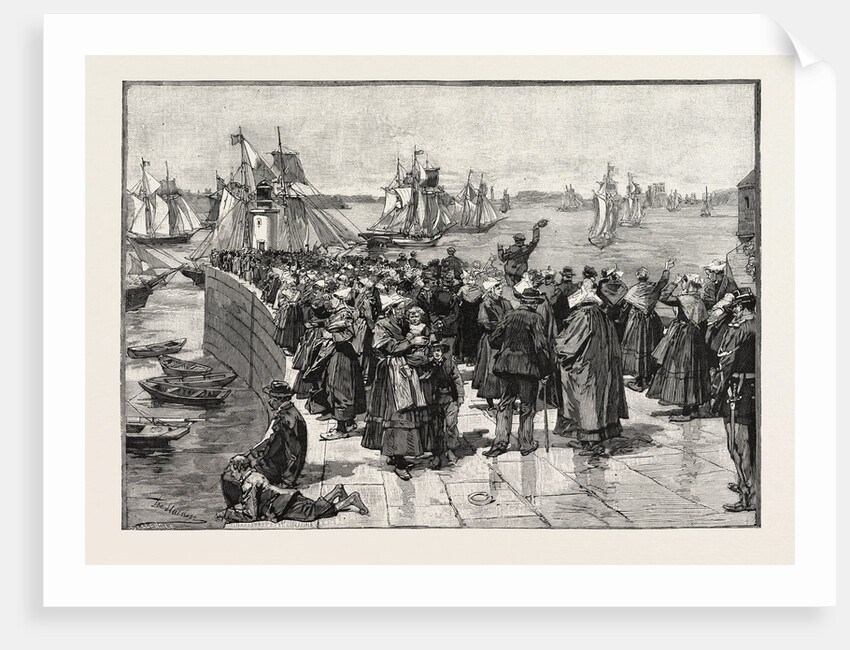 The Newfoundland Cod Fishery: The Fishing-Fleet Leaving for the Banks by Anonymous