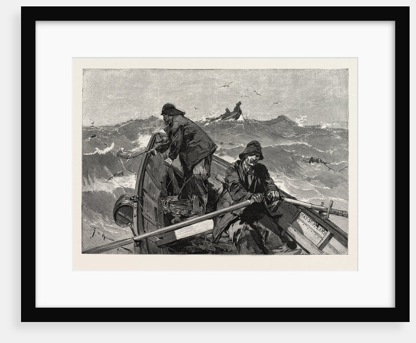 The Newfoundland Cod Fishery: Fishing for Cod from a Doris or Flat-Bottomed Boat by Anonymous
