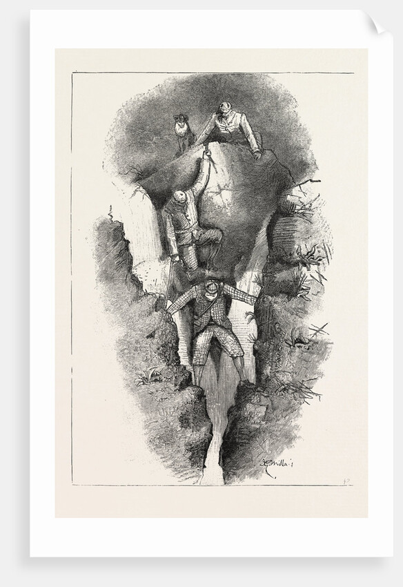 Deer Stalking in the Forest of the Black Mount, Argyllshire: A Rough Corner, the Stalk Down the Burn by Anonymous