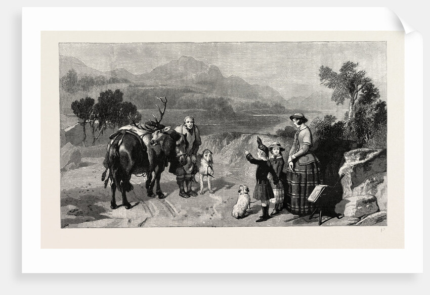 Her Majesty the Queen, the Princess Royal, and the Prince of Wales at Loch Laggan, Scotland by Anonymous
