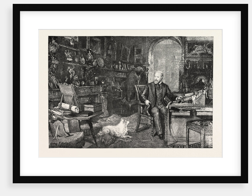 H.R.H. The Prince of Wales in His Study at Marlborough House by Anonymous