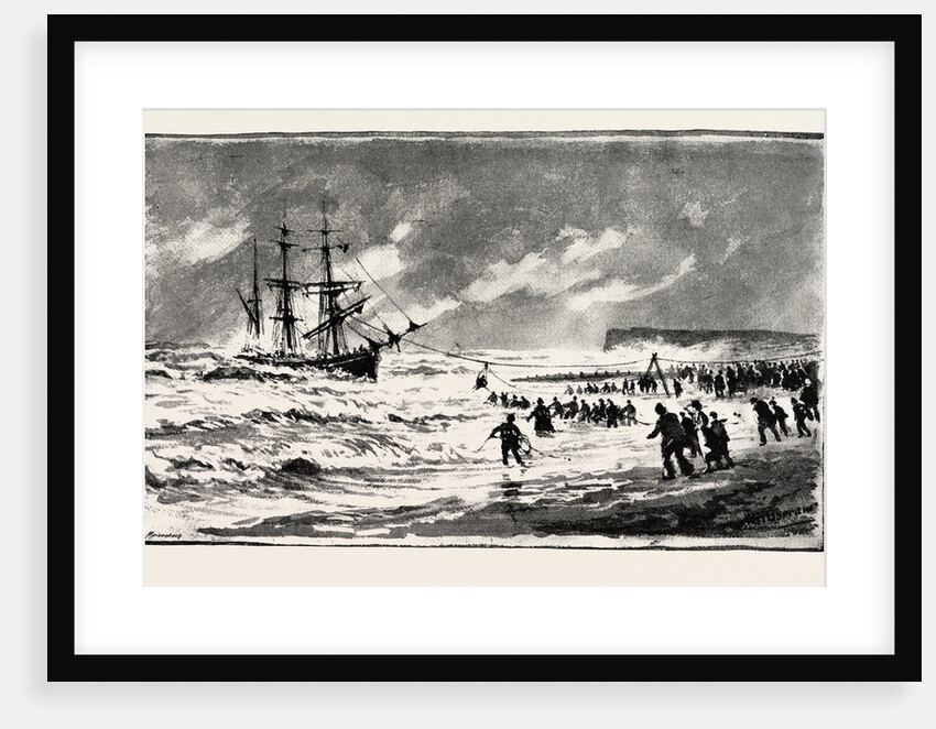 The Storm on the South Coast, the Wreck of the Barque T.P. Fluger, Off St. Leonards by Anonymous