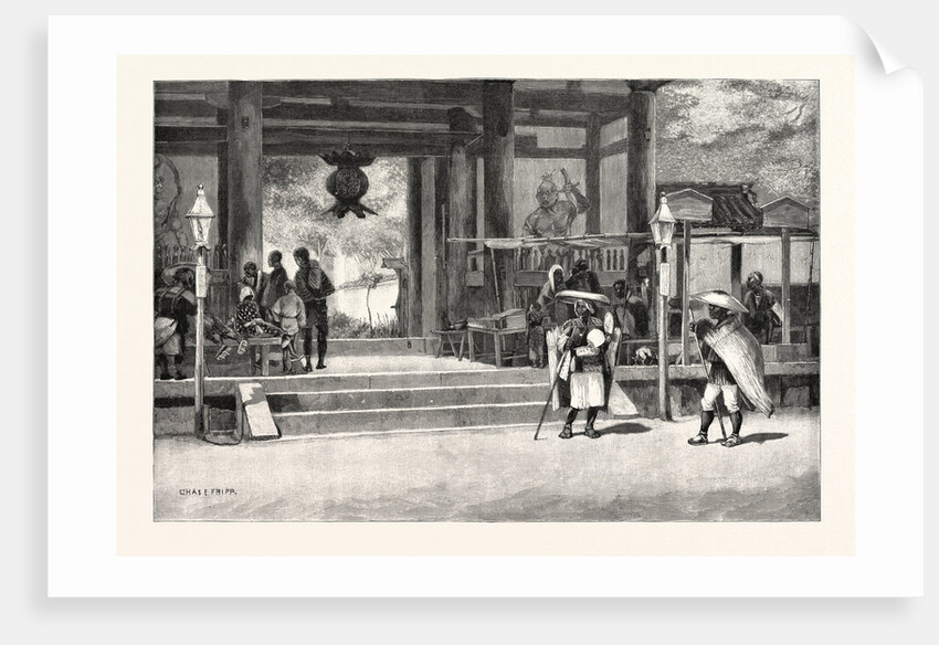 Porch of the Ikuta Temple, Kobe, Japan by Anonymous