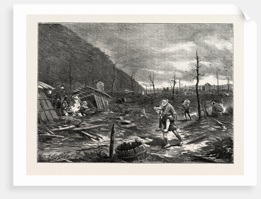 The Great Earthquake in Japan, the Scene of the Disaster: Part of the Town of Gifu, Burned Down after the Earthquake, 4763 Houses Being Destroyed by Anonymous