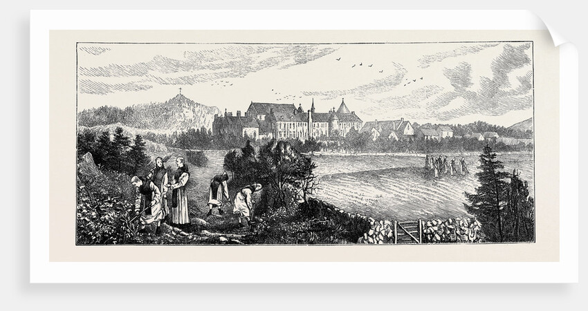 Monastic Life in England: Distant View of the Abbey by Anonymous