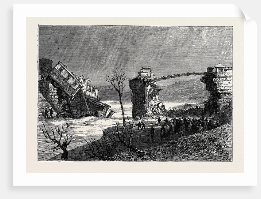 The Broken Bridge Over the Brague: Scene of the Recent Railway Accident by Anonymous