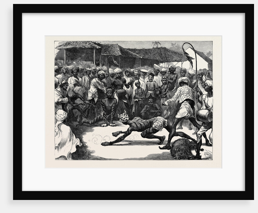 Indian Sketches: Human Tigers at the Mohurrum Festival by Anonymous