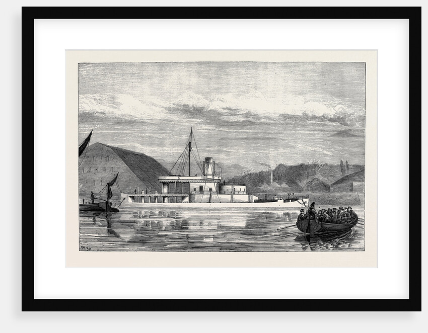 The Navy, H.M.S. Glatton: The Vessel Off Chatham Dockyard by Anonymous