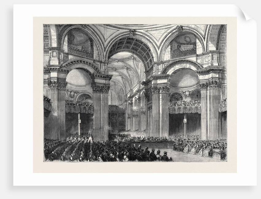 St. Paul's: View Under the Dome During the Service, London by Anonymous