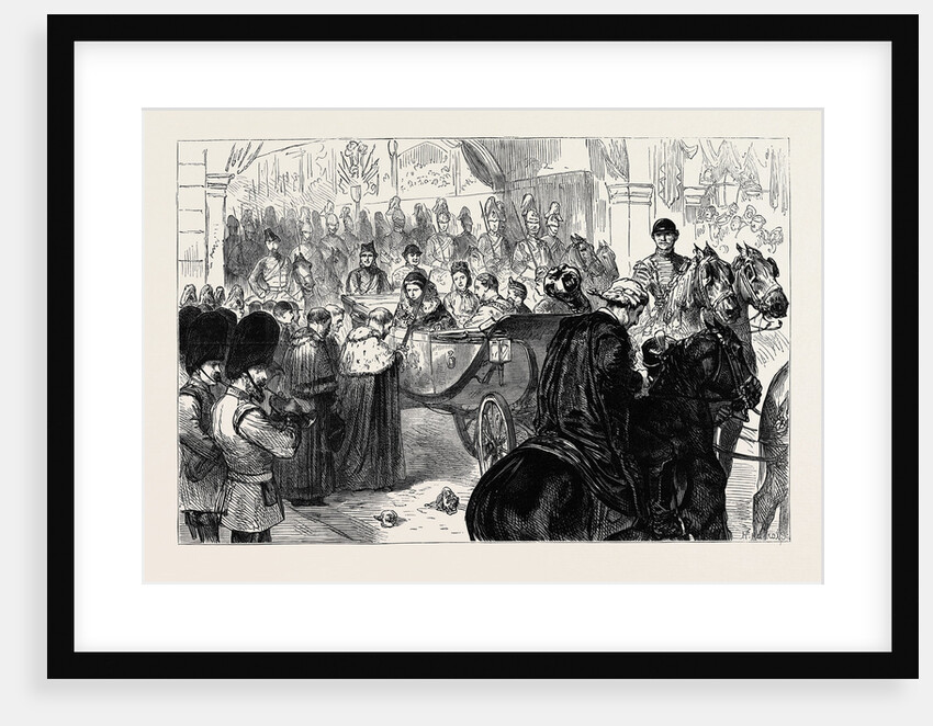 The Lord Mayor Presenting the City Sword to the Queen at Temple Bar, London by Anonymous