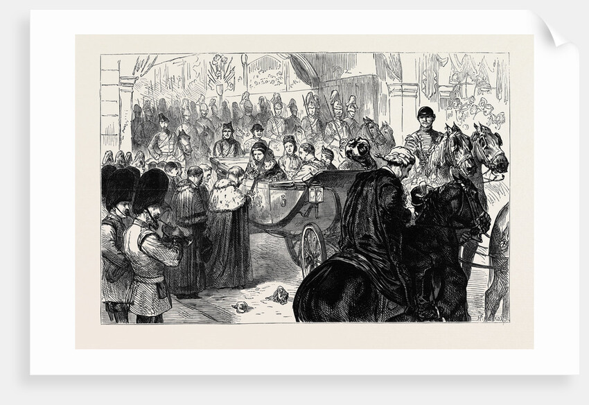 The Lord Mayor Presenting the City Sword to the Queen at Temple Bar, London by Anonymous