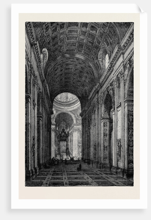 Rome: The Nave of St. Peter's, Italy by Anonymous
