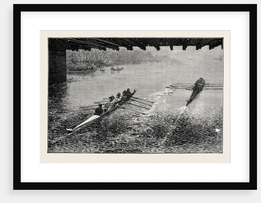 The Oxford and Cambridge Boat Race: Under Hammersmith Bridge by Anonymous