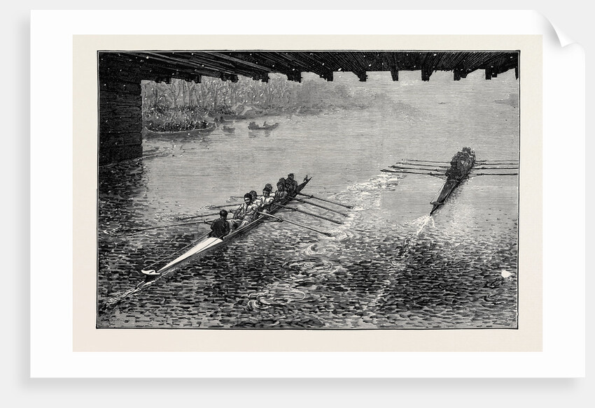 The Oxford and Cambridge Boat Race: Under Hammersmith Bridge by Anonymous