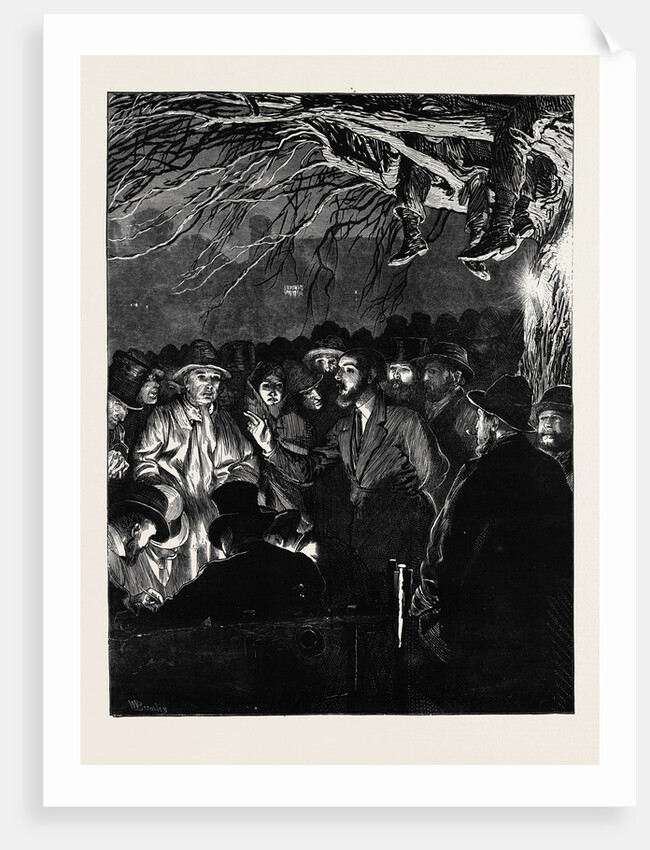 The Agricultural Strike: The Night Meeting of Farm Labourers at Wellesbourne, Warwickshire by Anonymous