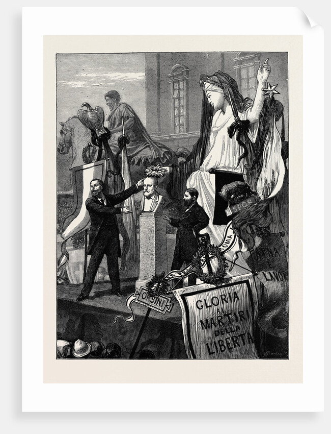 Rome: Funeral Oration Over the Bust of Mazzini, Italy by Anonymous