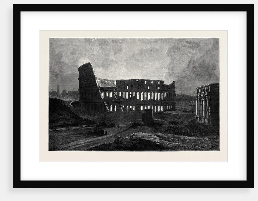 Rome: The Coliseum Illuminated by Anonymous