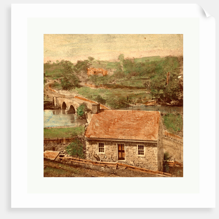 American Civil War: Bridge on the Boonsboro Pike, Antietam, Md., a Stone House on the Eastern Side of Antietam Bridge by Anonymous