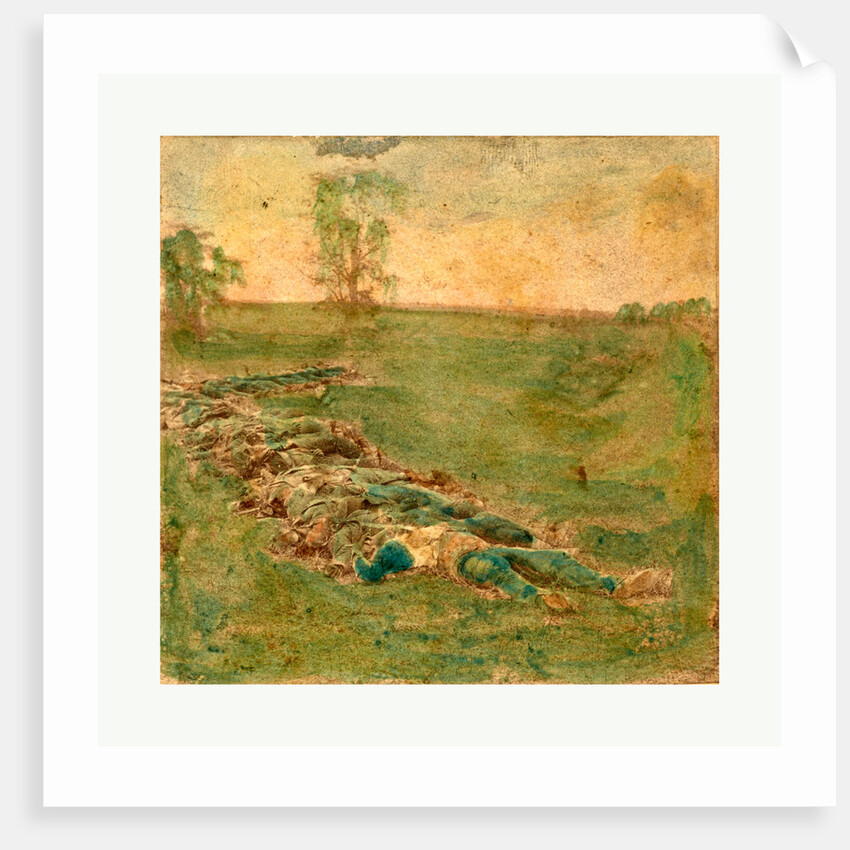 American Civil War: Laid Out for Burial at Antietam, Md. Bodies of Confederate Dead Gathered for Burial by Anonymous