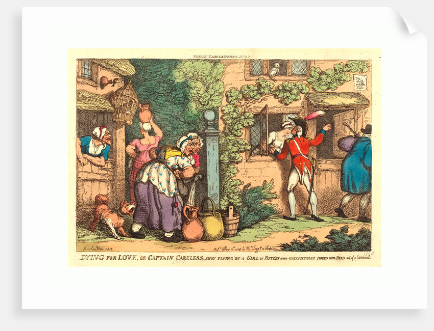 Dying for Love, or Captain Careless Shot Flying by a Girl of Fifteen, Who Unexpectedly Popped Her Head Out of a Casement by Anonymous