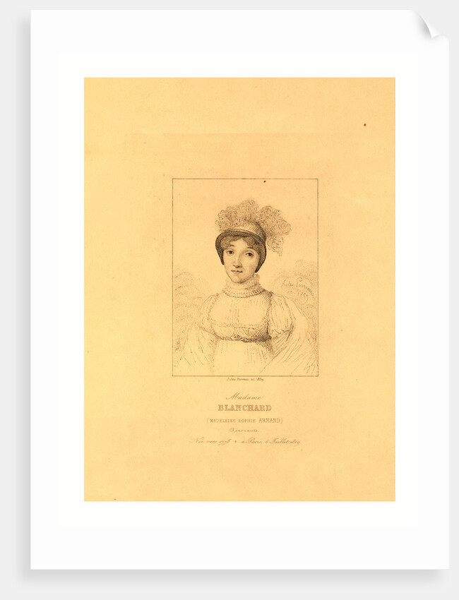 Madame Blanchard (Madeleine Sophie Armand) French Aeronaut by Anonymous