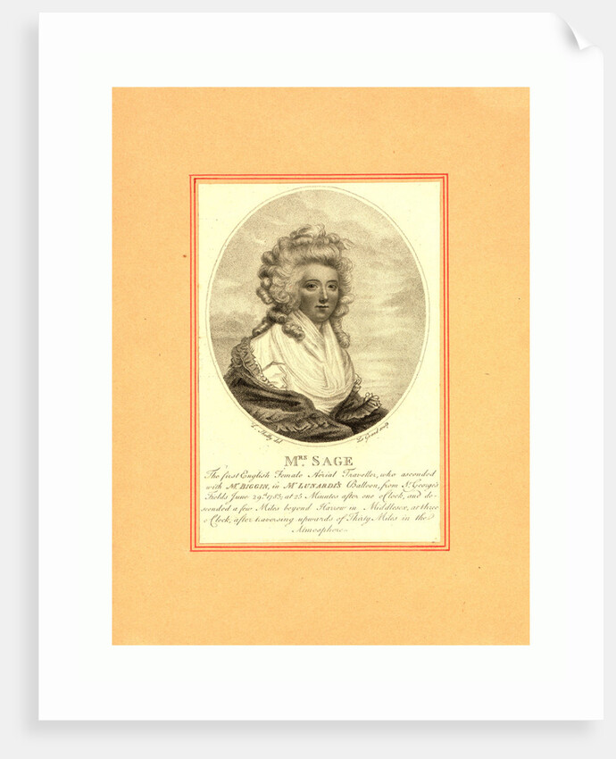 Mrs. Sage, the First English Female Aerial Traveller by Anonymous